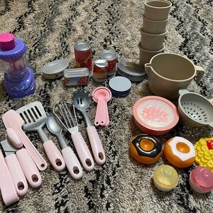 Pink and Cream Play Kitchen Set